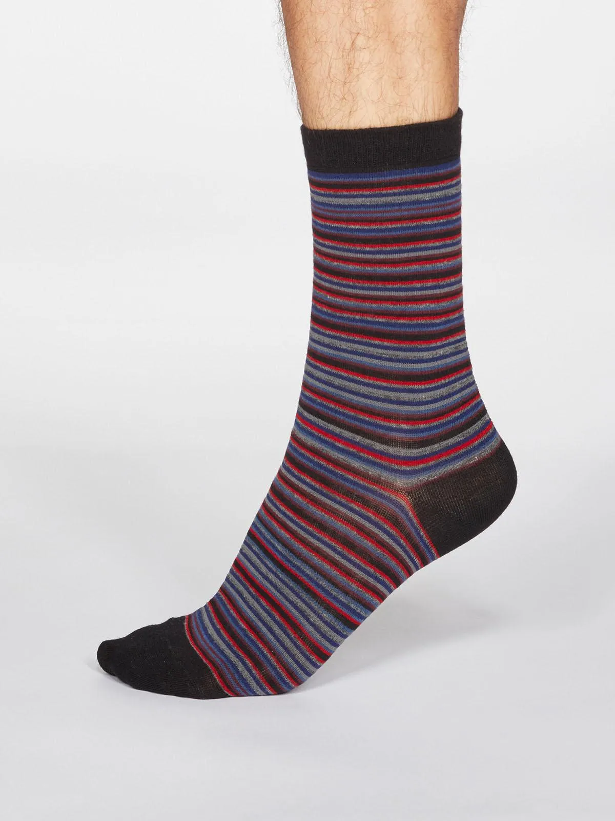 Jacob Stripe Socks - Black