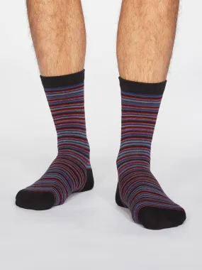 Jacob Stripe Socks - Black