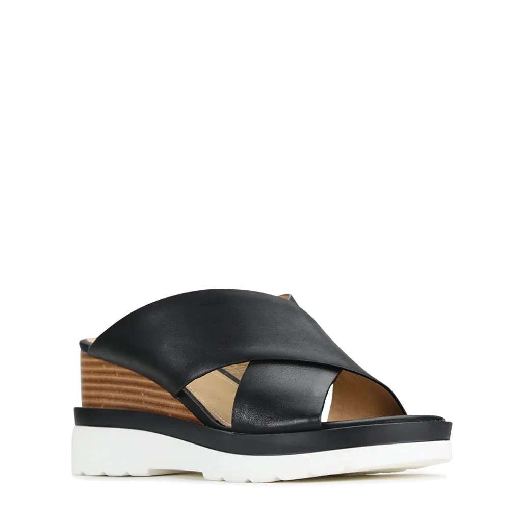 Jady Leather Crossover Slides