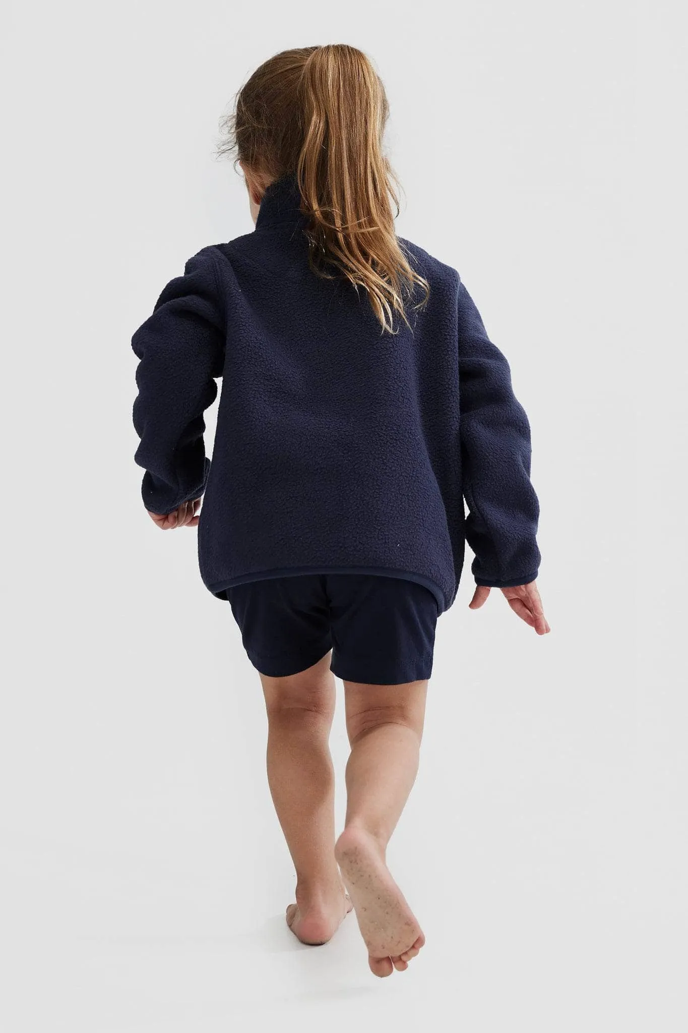 Jnr Sherpa Fleece Quarter Zip Navy