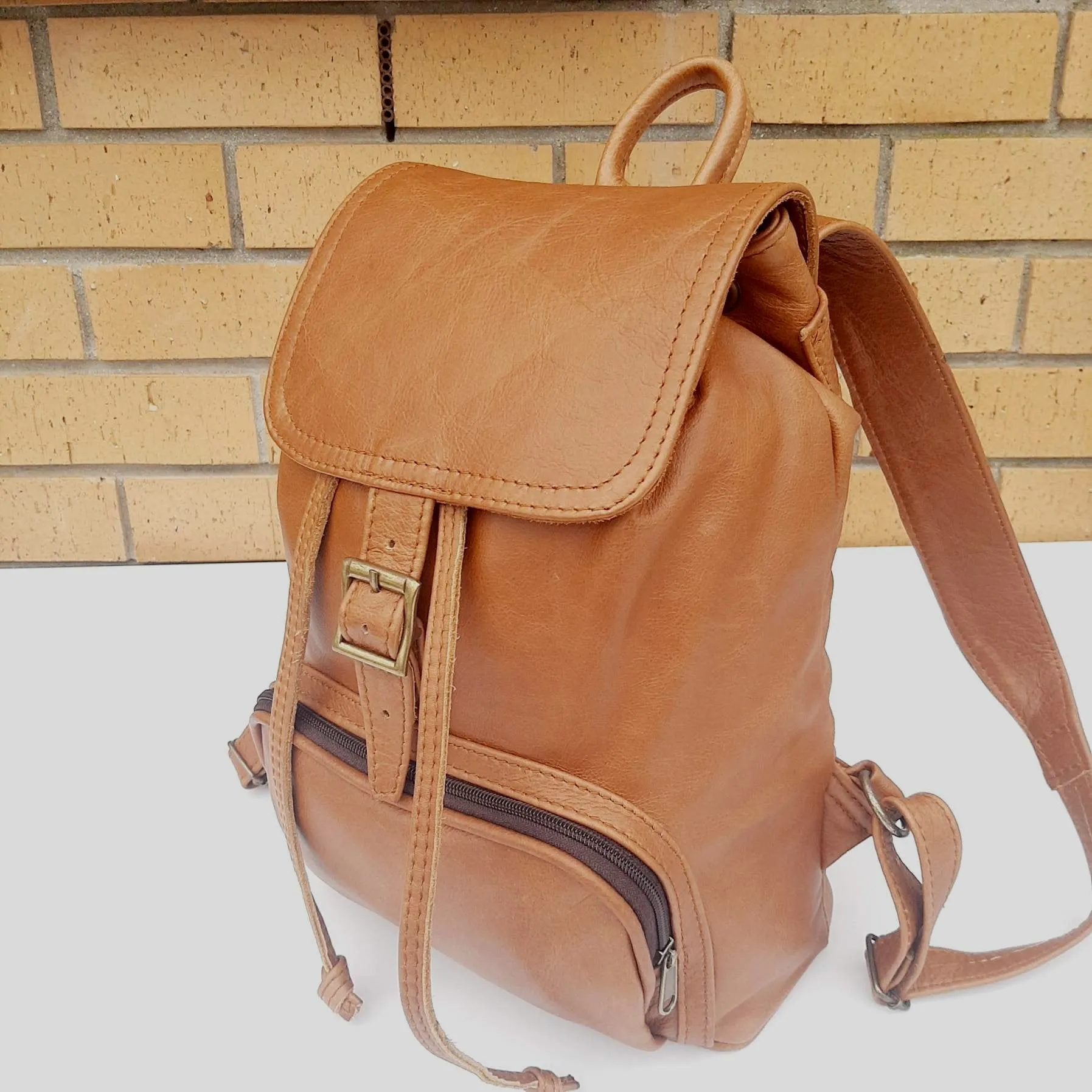 Leather Backpacks flap