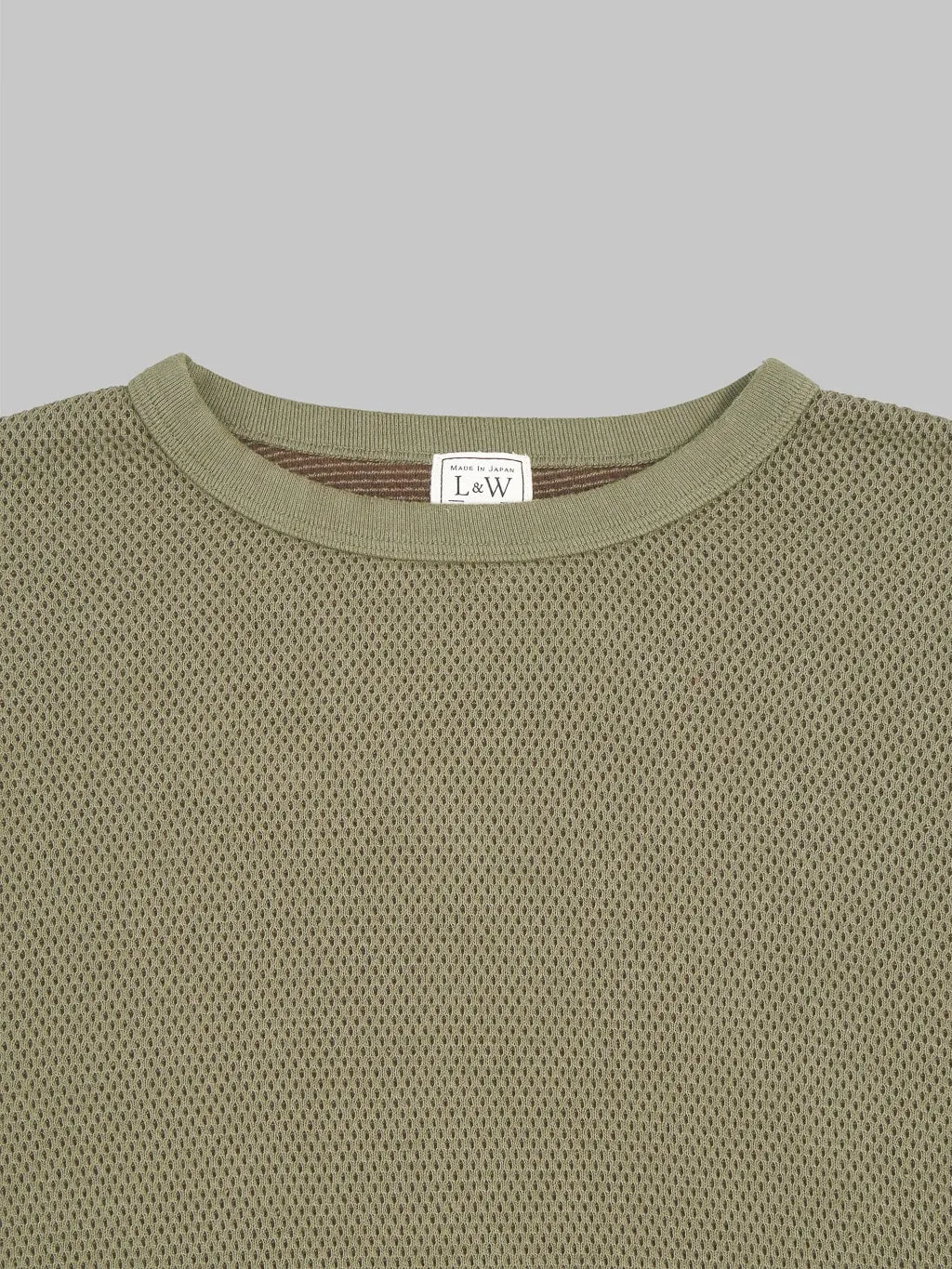 Loop & Weft Double Face Hex Honeycomb Crewneck Thermal Army Olive