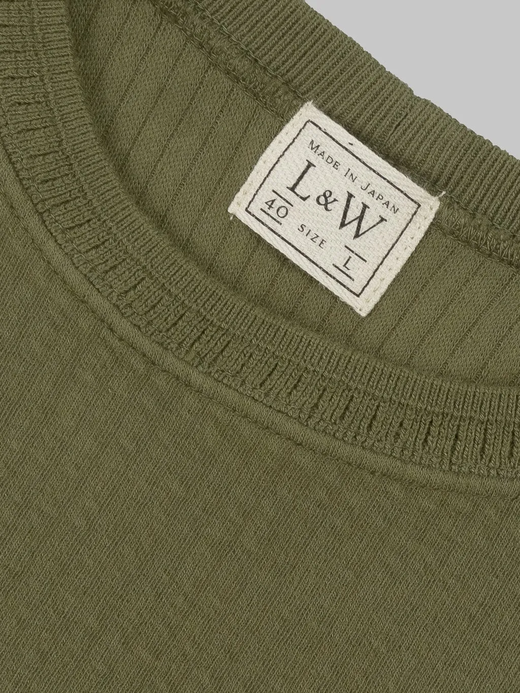 Loop & Weft Double Face Jacquard Crewneck Thermal Army Olive