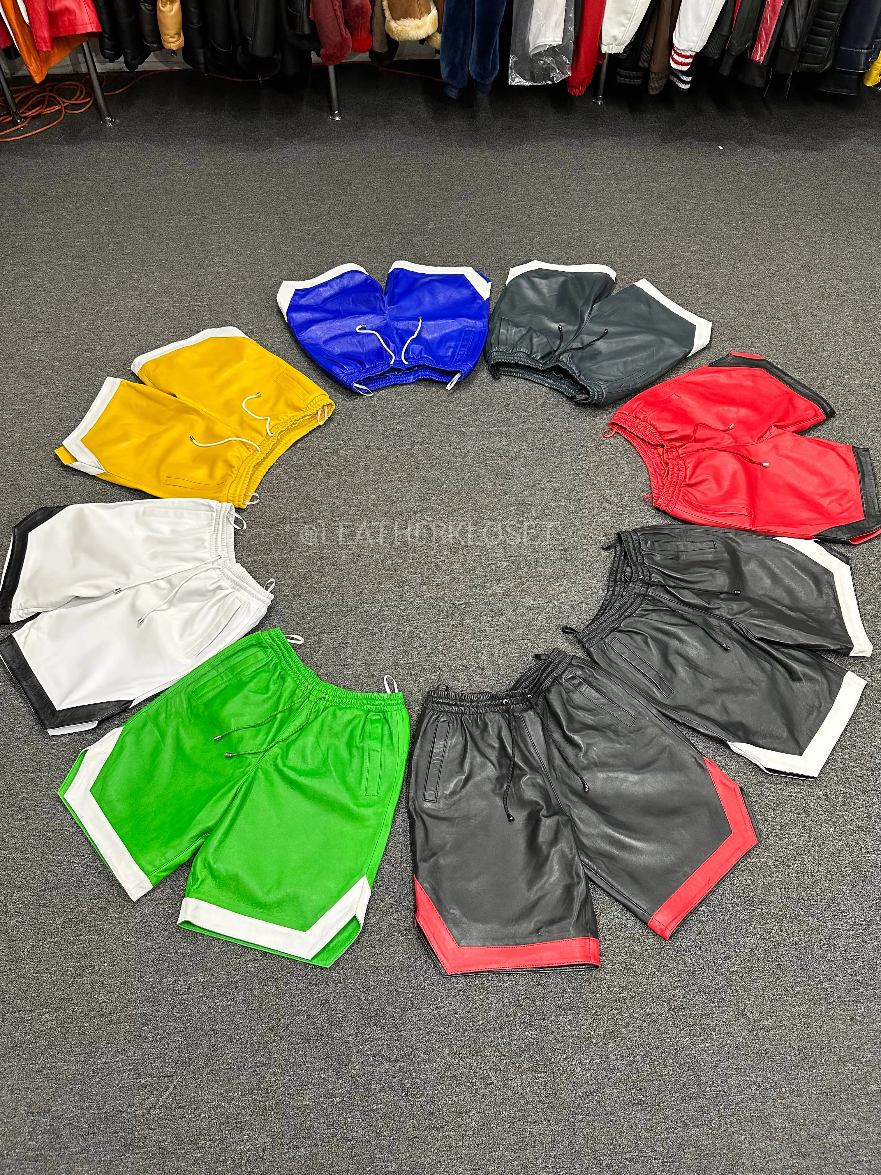 Men's Leather Shorts