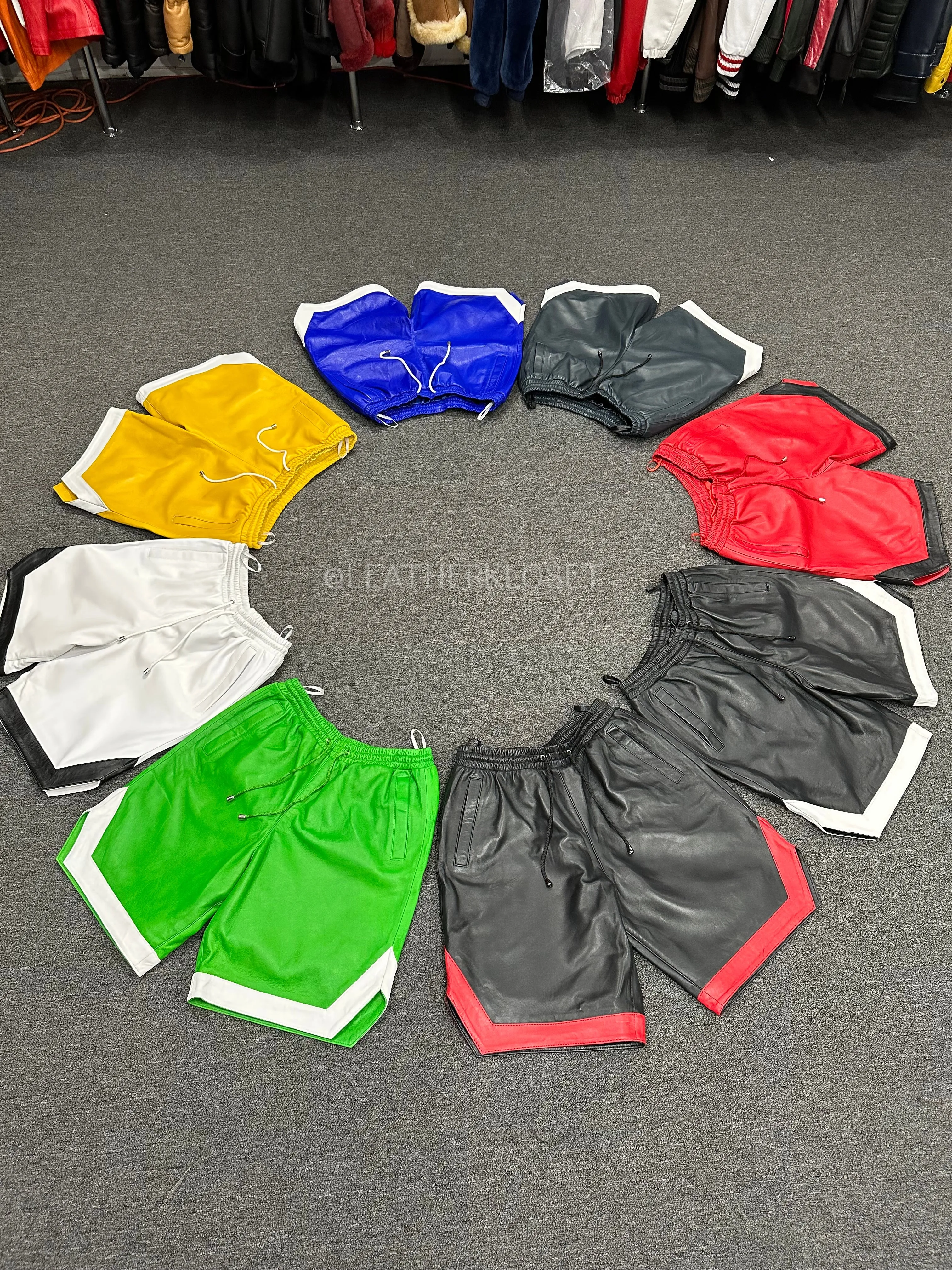 Men's Leather Shorts