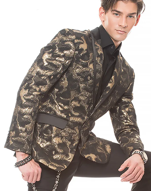 Men's Sport Coat - Blazer - Prom - Jacket - Spark Gold