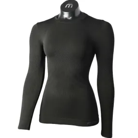 Mico Extra Dry Skintech women's long-sleeved crew-neck thermal shirt IN01436 007 black