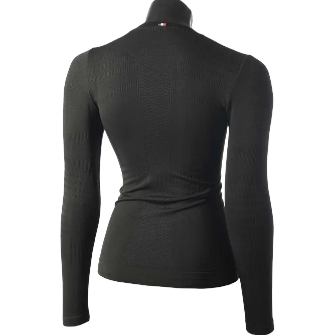 Mico Extra Dry Skintech women's long-sleeved crew-neck thermal shirt IN01436 007 black