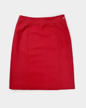 Miu Miu Wool Red Wool Skirt 2000's