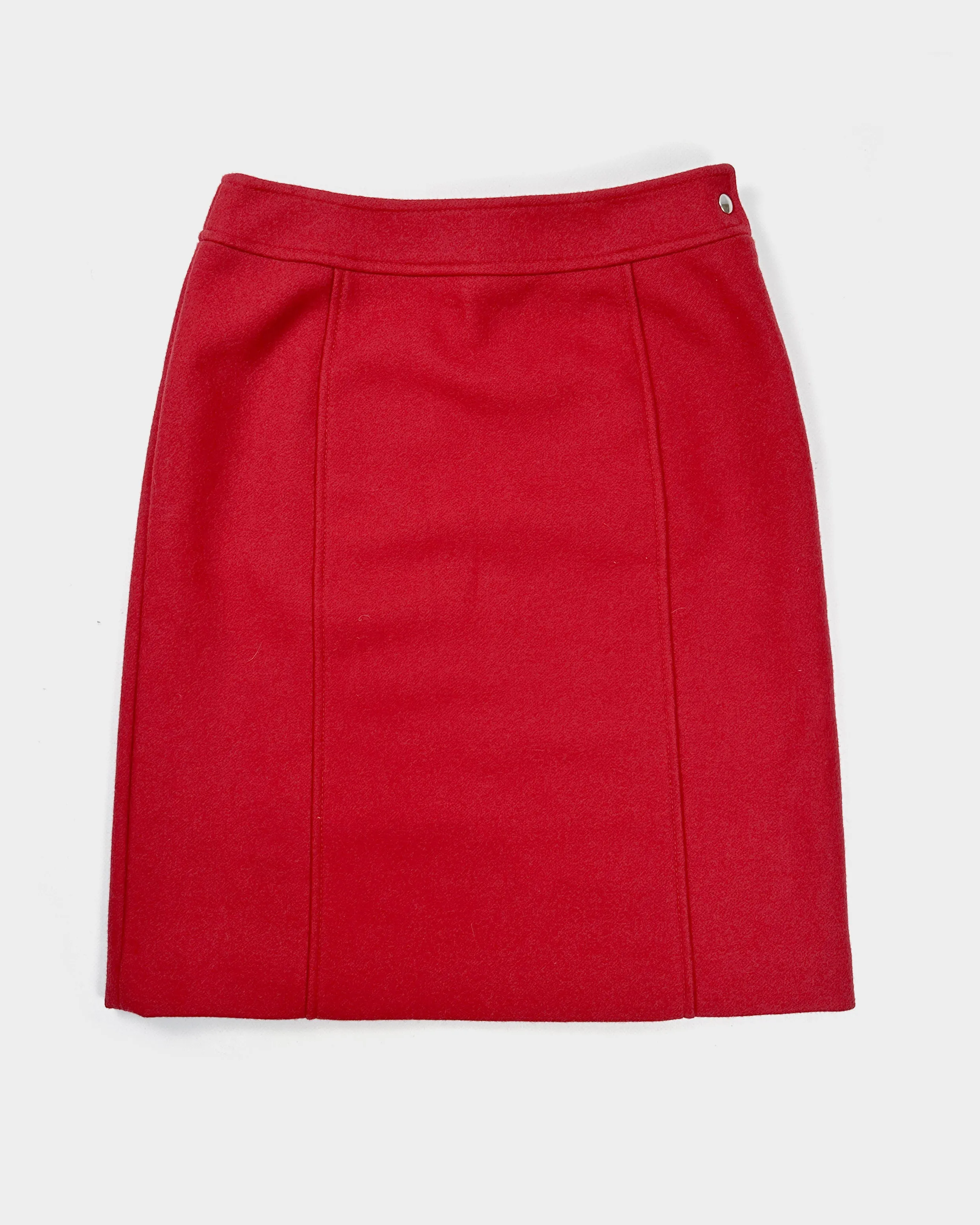 Miu Miu Wool Red Wool Skirt 2000's