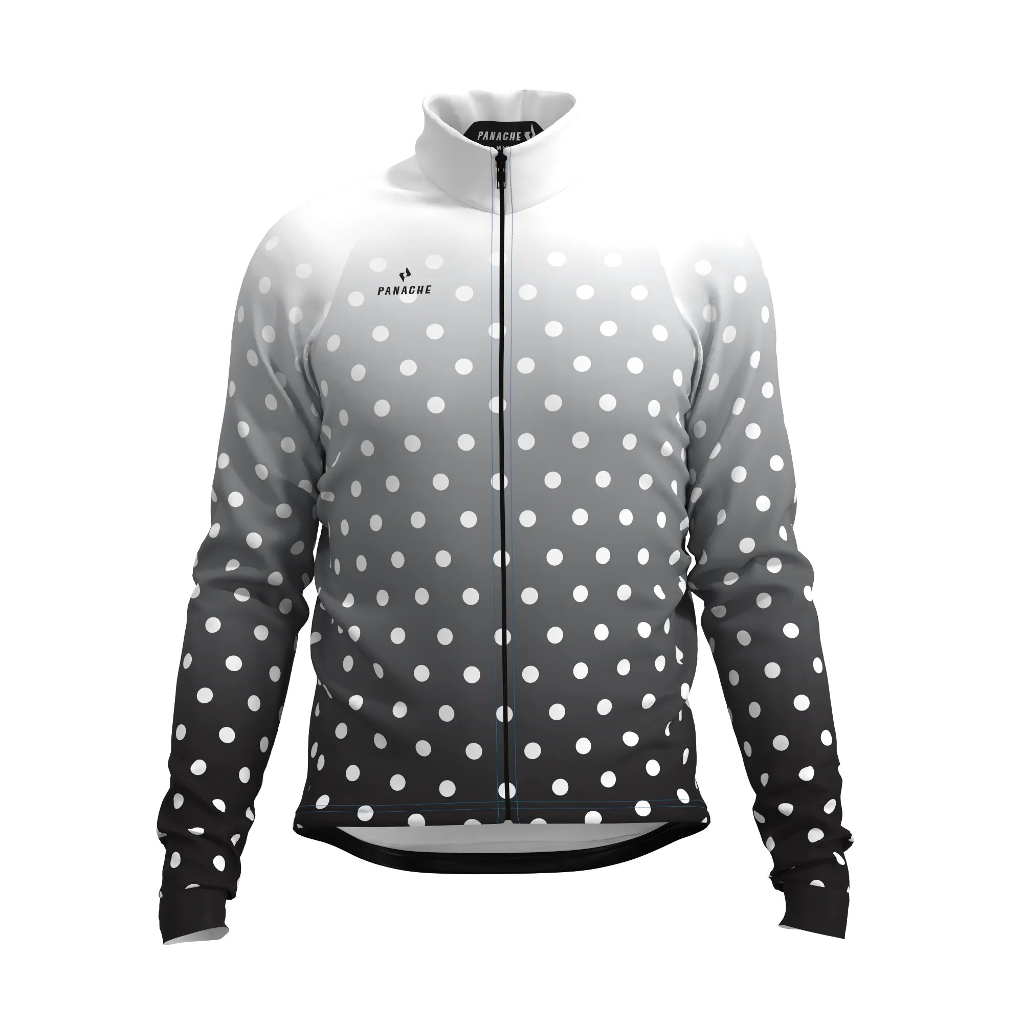 M's and W's Pro Thermal Jacket - Black & White Fade Dots