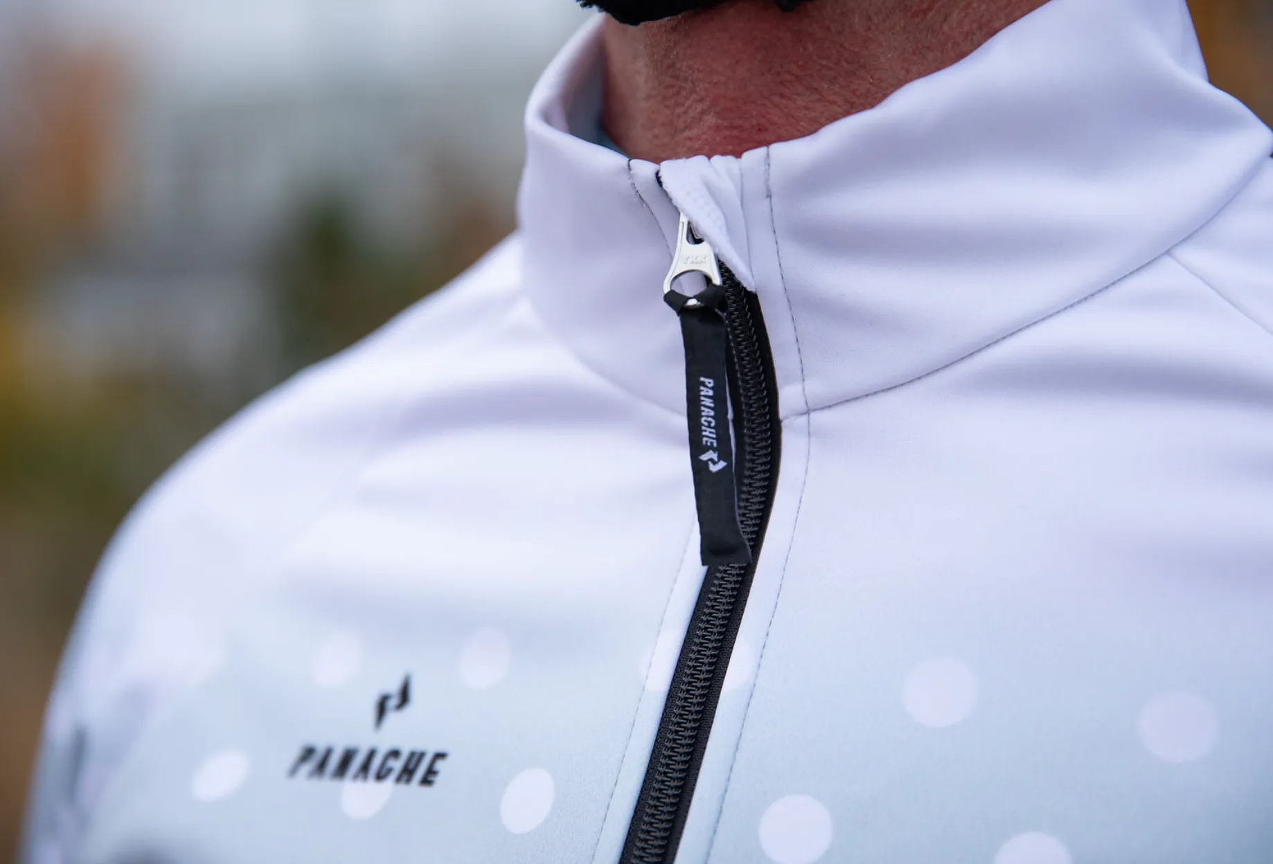 M's and W's Pro Thermal Jacket - Black & White Fade Dots