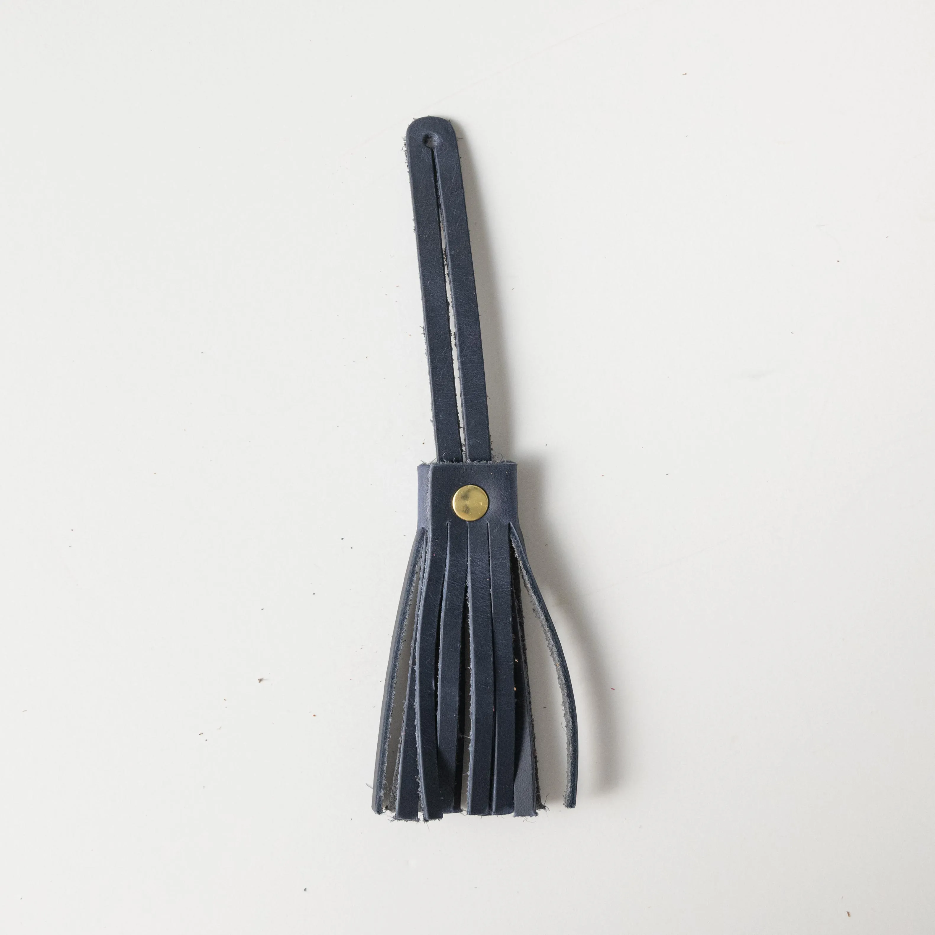 Navy Leather Tassel