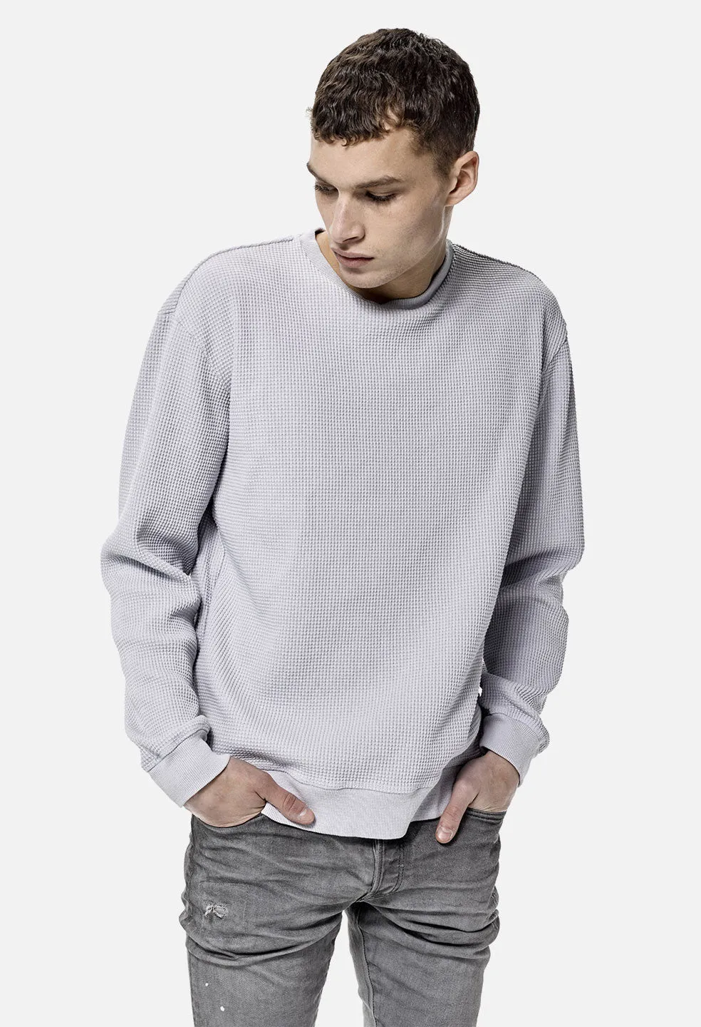 Oversized Thermal Crew / Light Grey