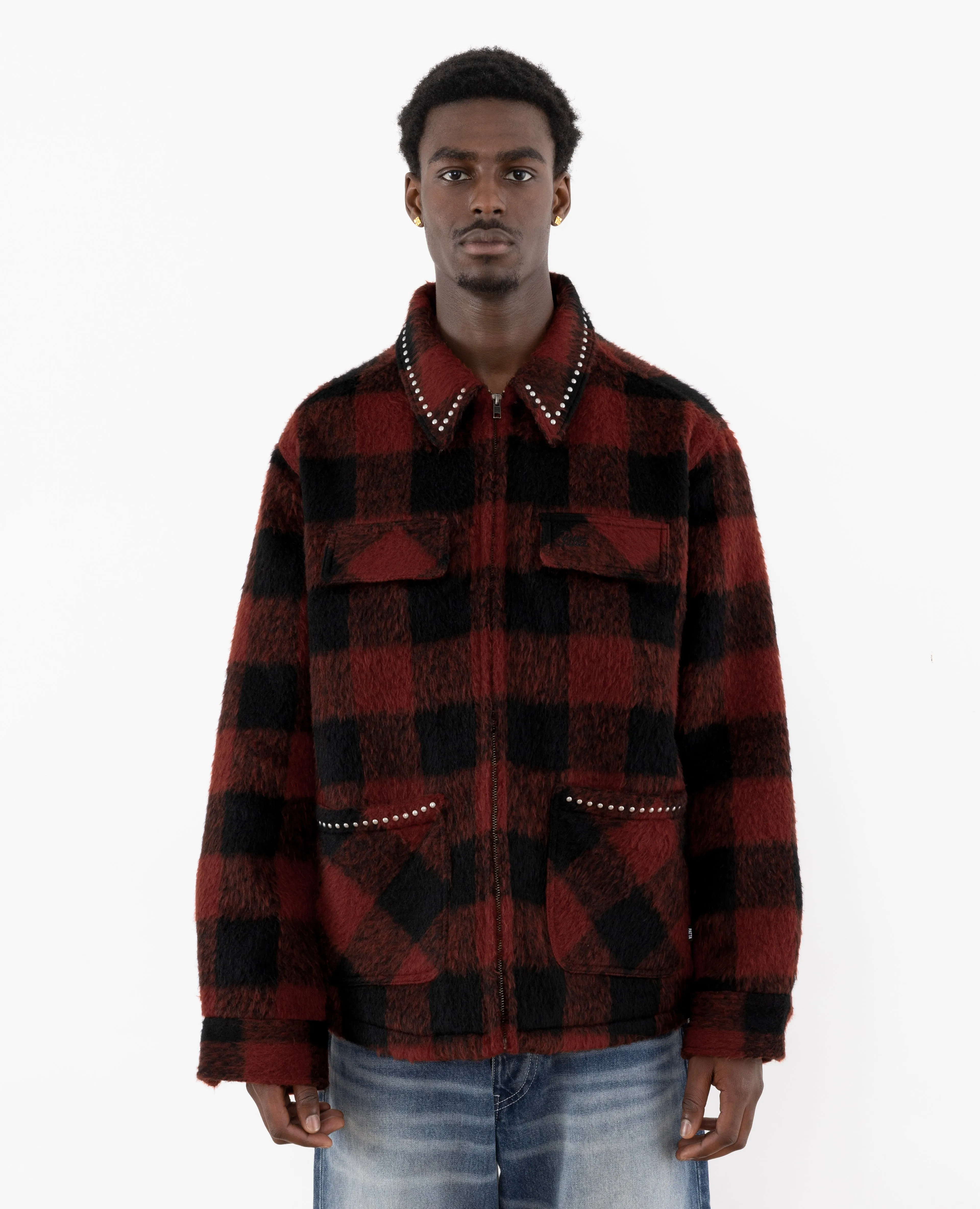 Patta Check Car Coat (Multi/Biking Red)