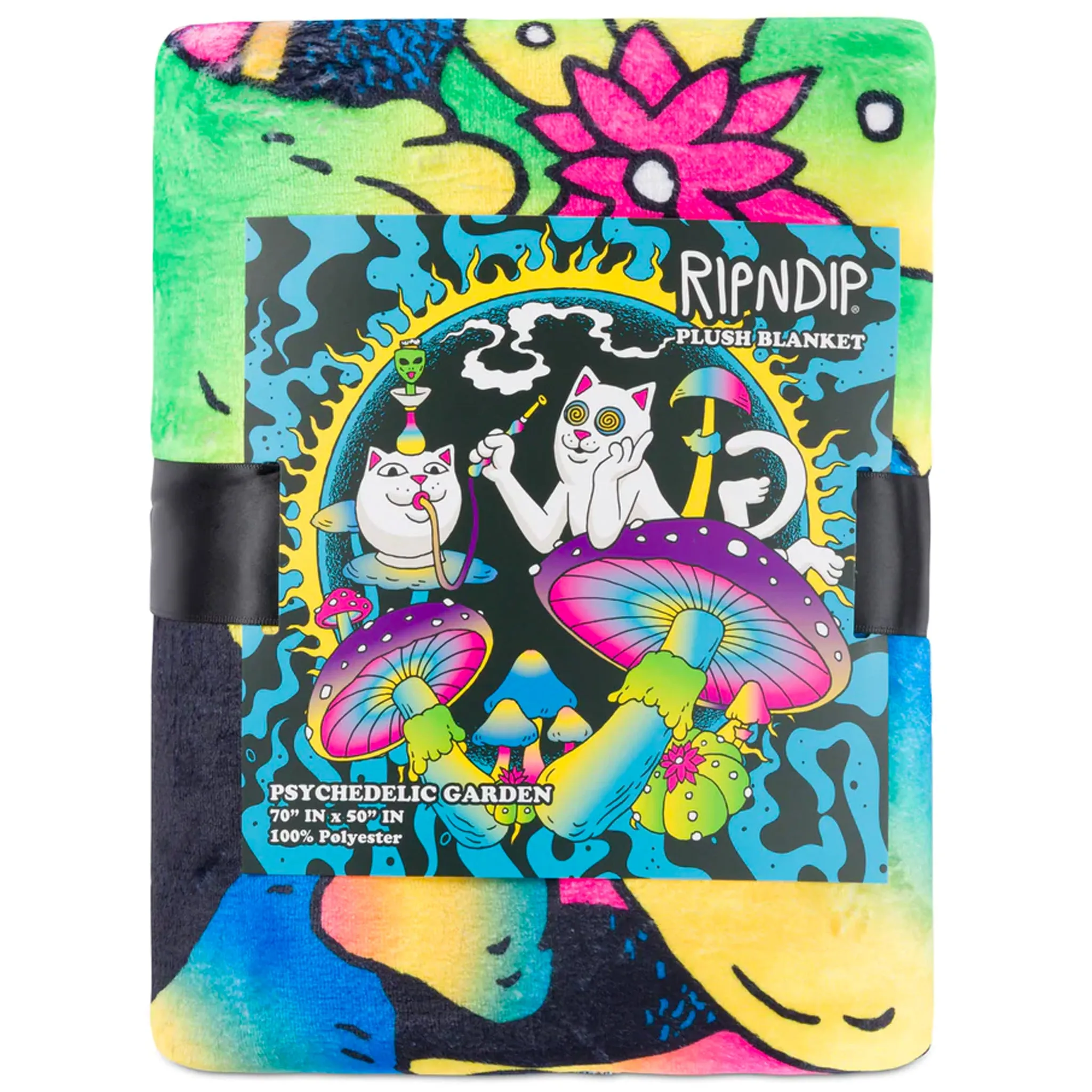 Psychedelic Garden Fleece Blanket (Multi)