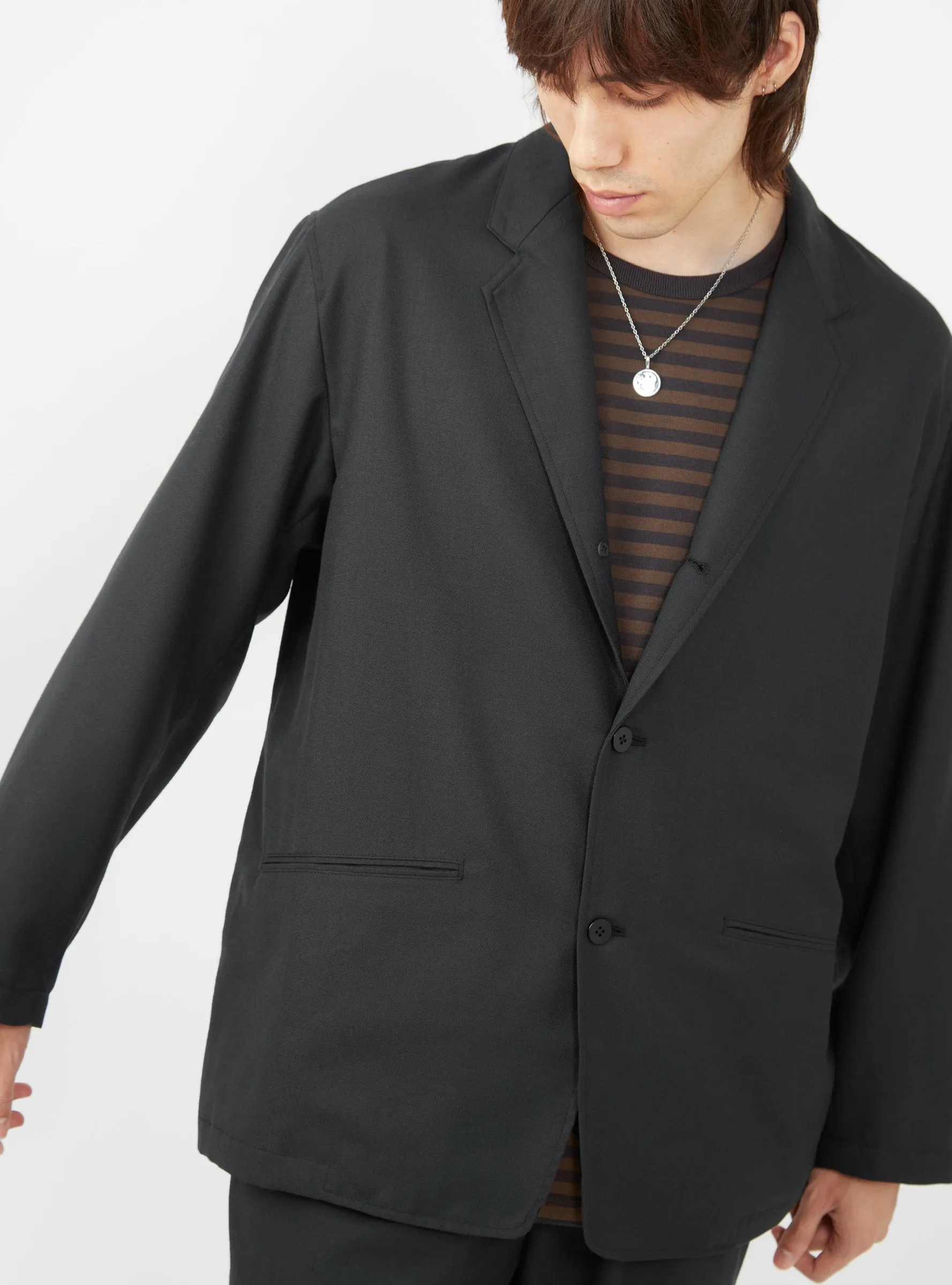 Relaxed Wool Jacket Ink Black