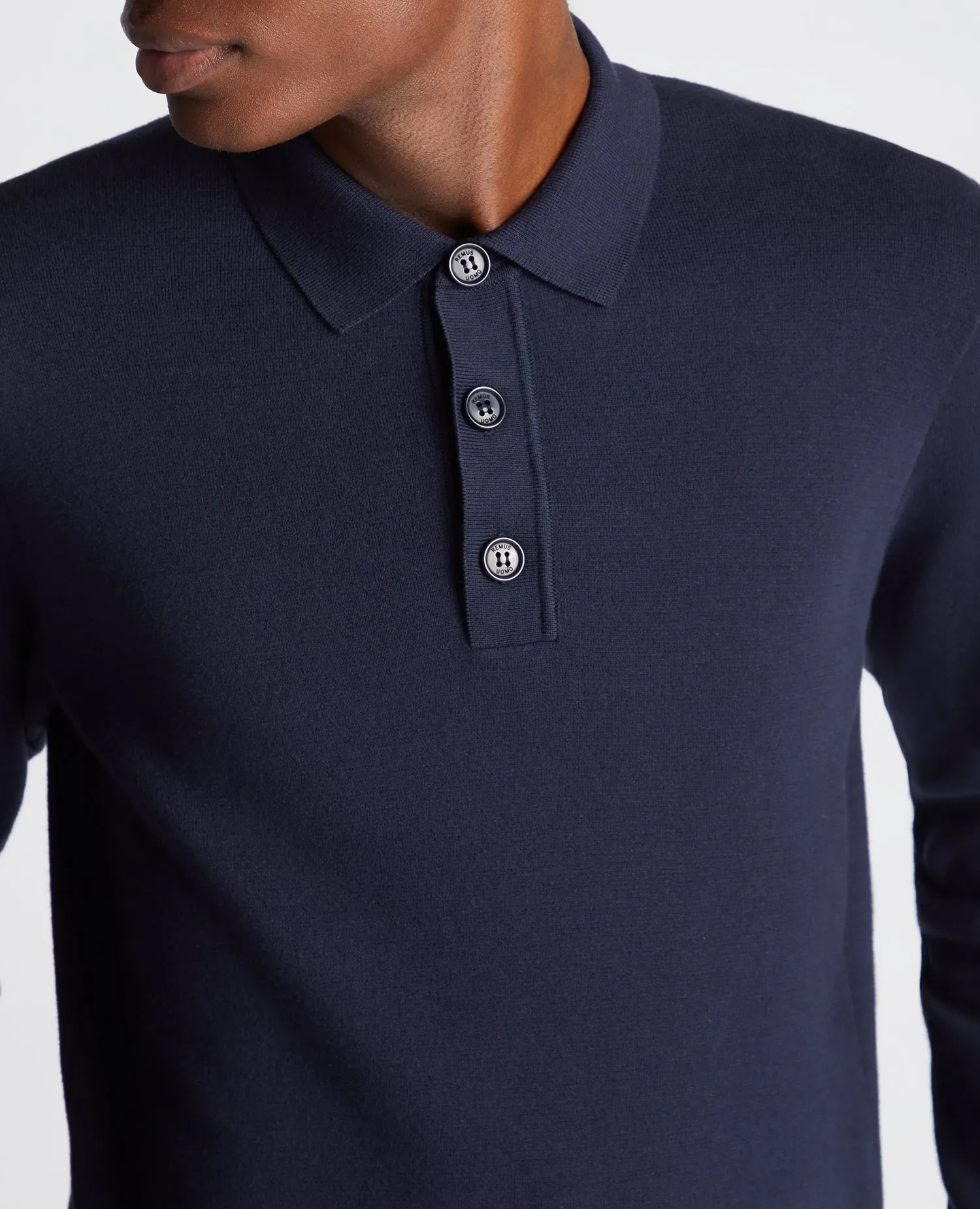 REMUS UOMO Polo Sweat Shirt/Navy - Winter 23/24 Version