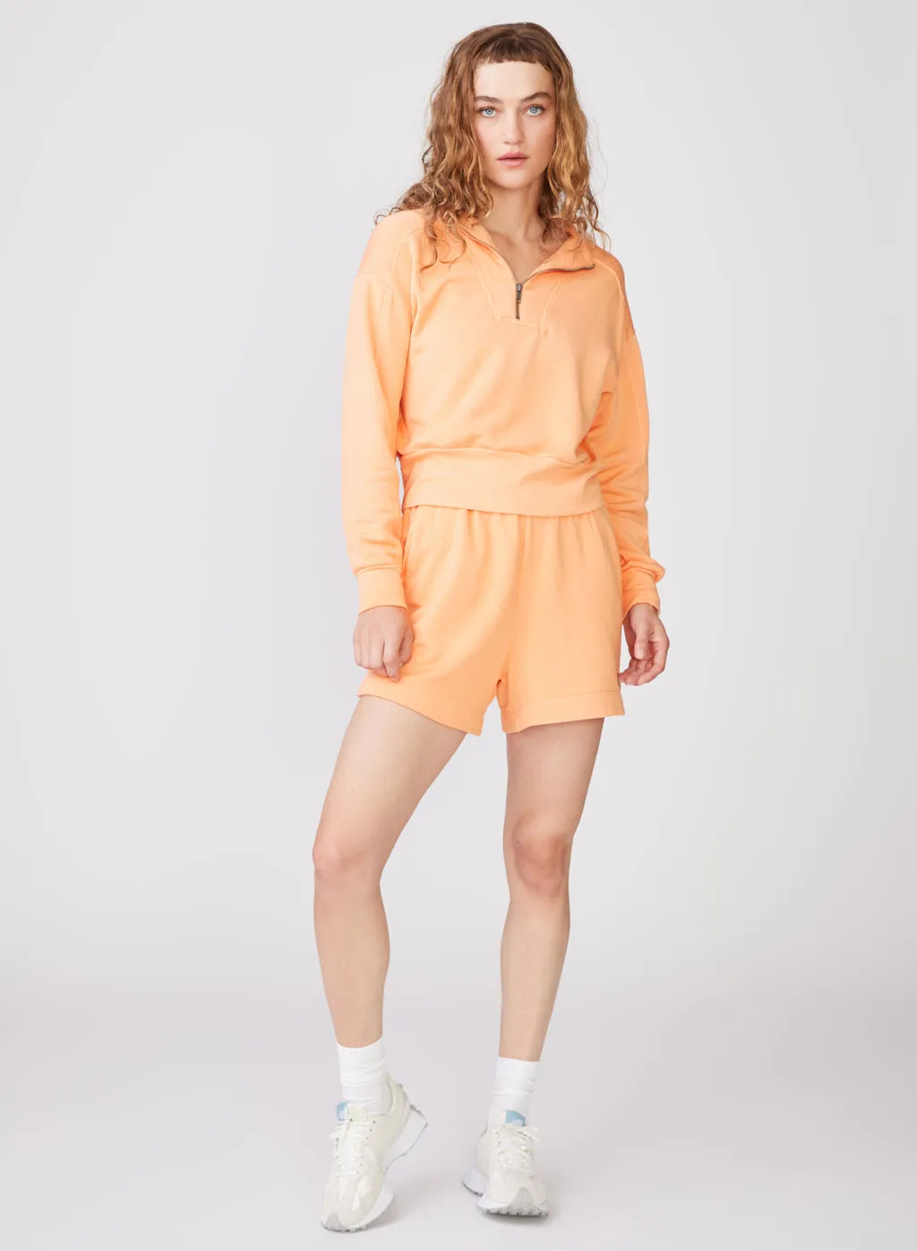 Softest Fleece Sweatshorts in Cantaloupe