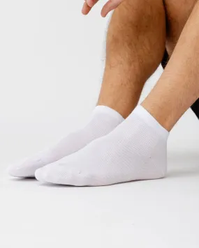 Solid White Short Socks