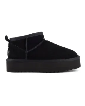 Stivale Donna Colors Of California Platfrom Winter Boat In Suede Nero