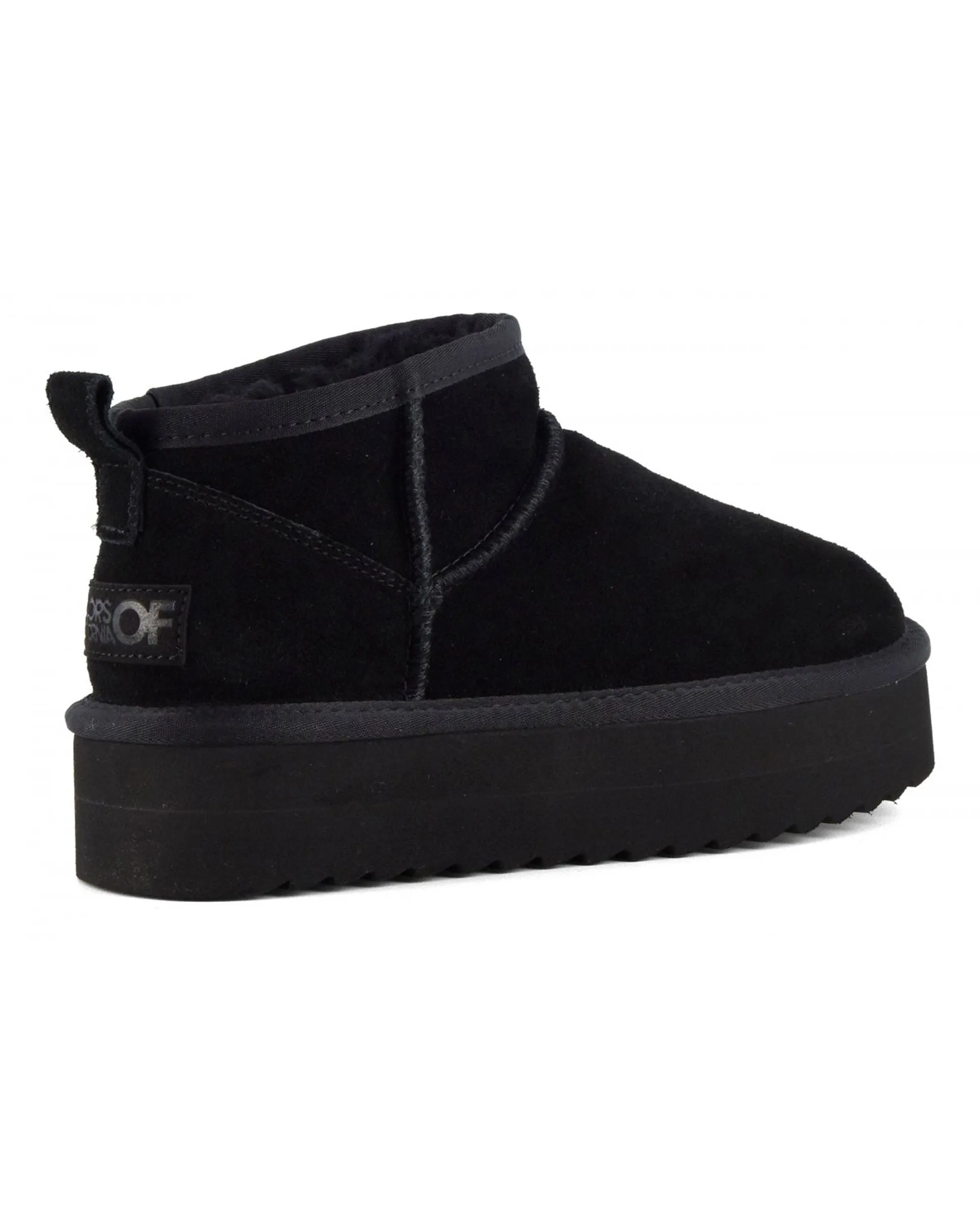 Stivale Donna Colors Of California Platfrom Winter Boat In Suede Nero