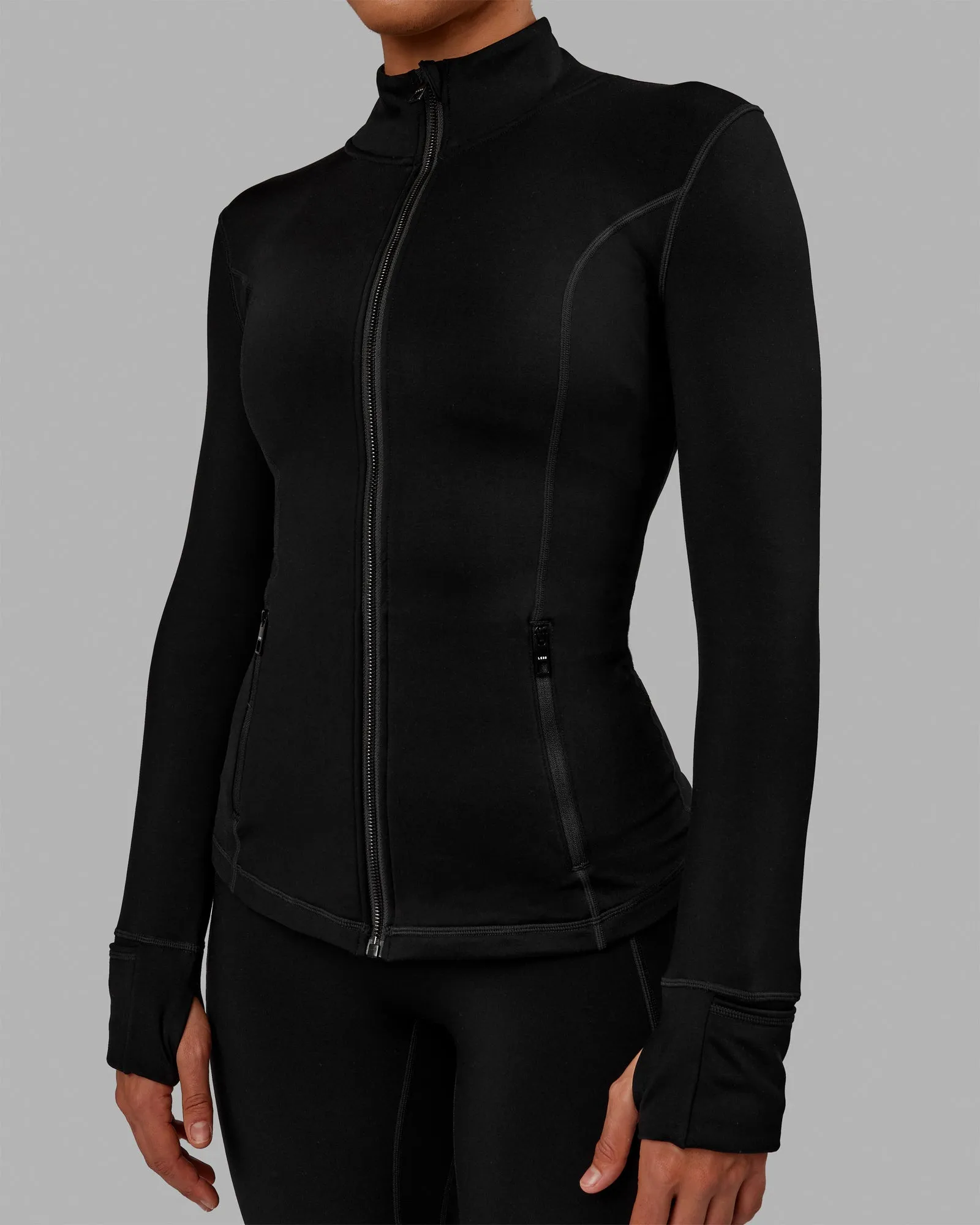 Stride Zip Through Thermal Jacket - Black