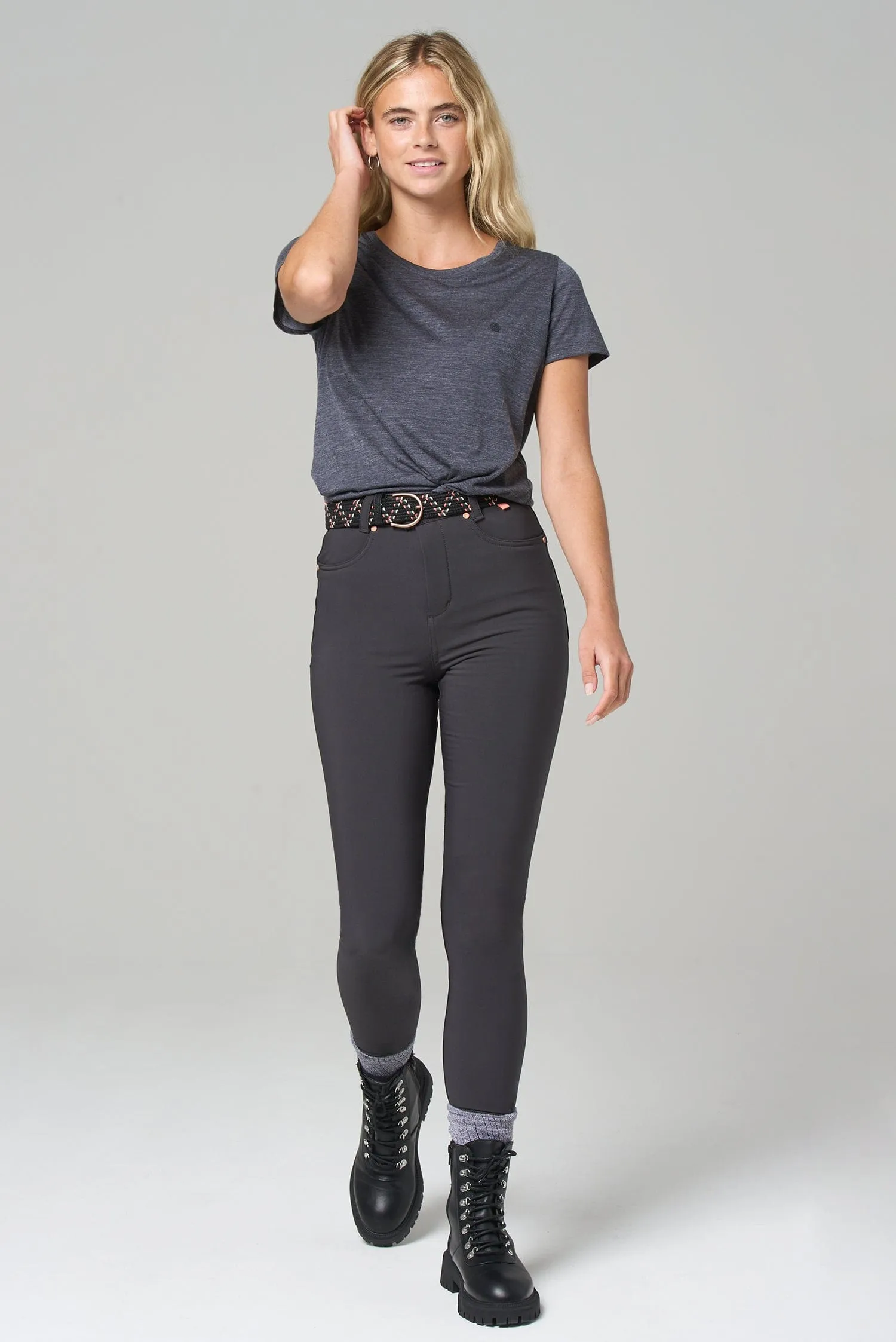 Thermal Skinny Outdoor Pants - Charcoal