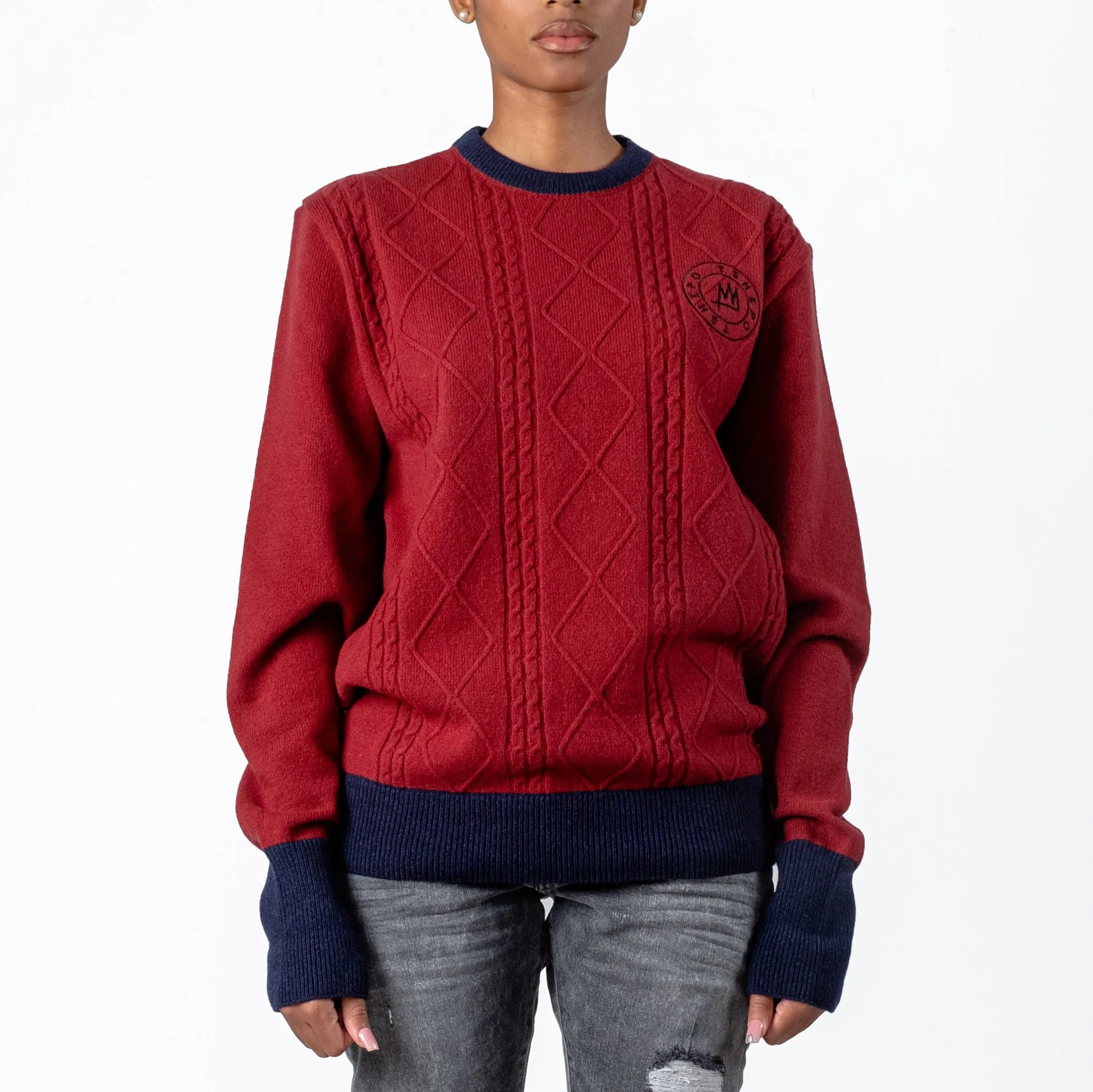 TSHEPO LAMBS WOOL JERSEY, BERRY