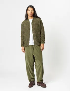 Universal Works Cardigan (Wool) - Olive Green