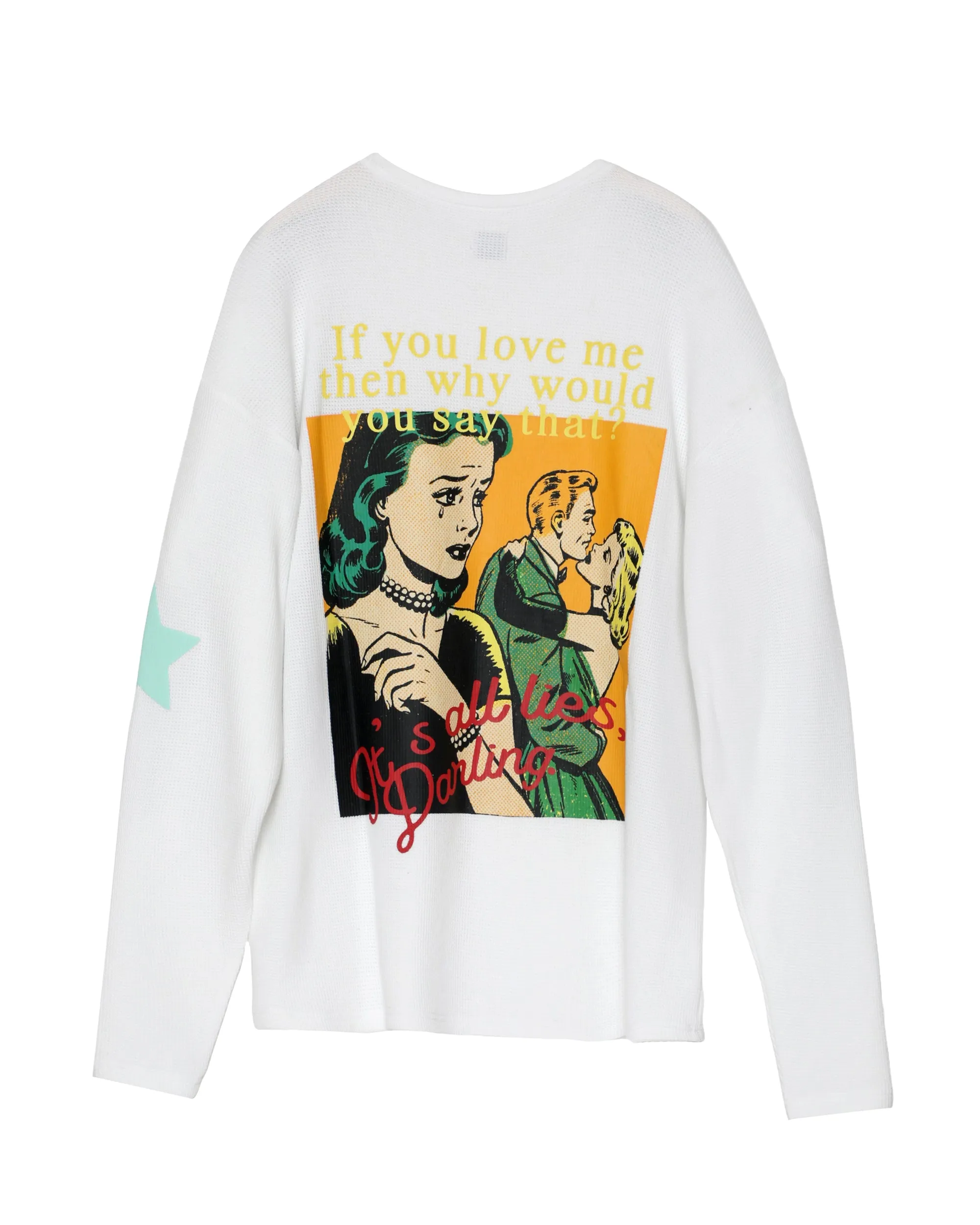 White Don’t Say It Darling Thermal Boyfriend Longsleeve