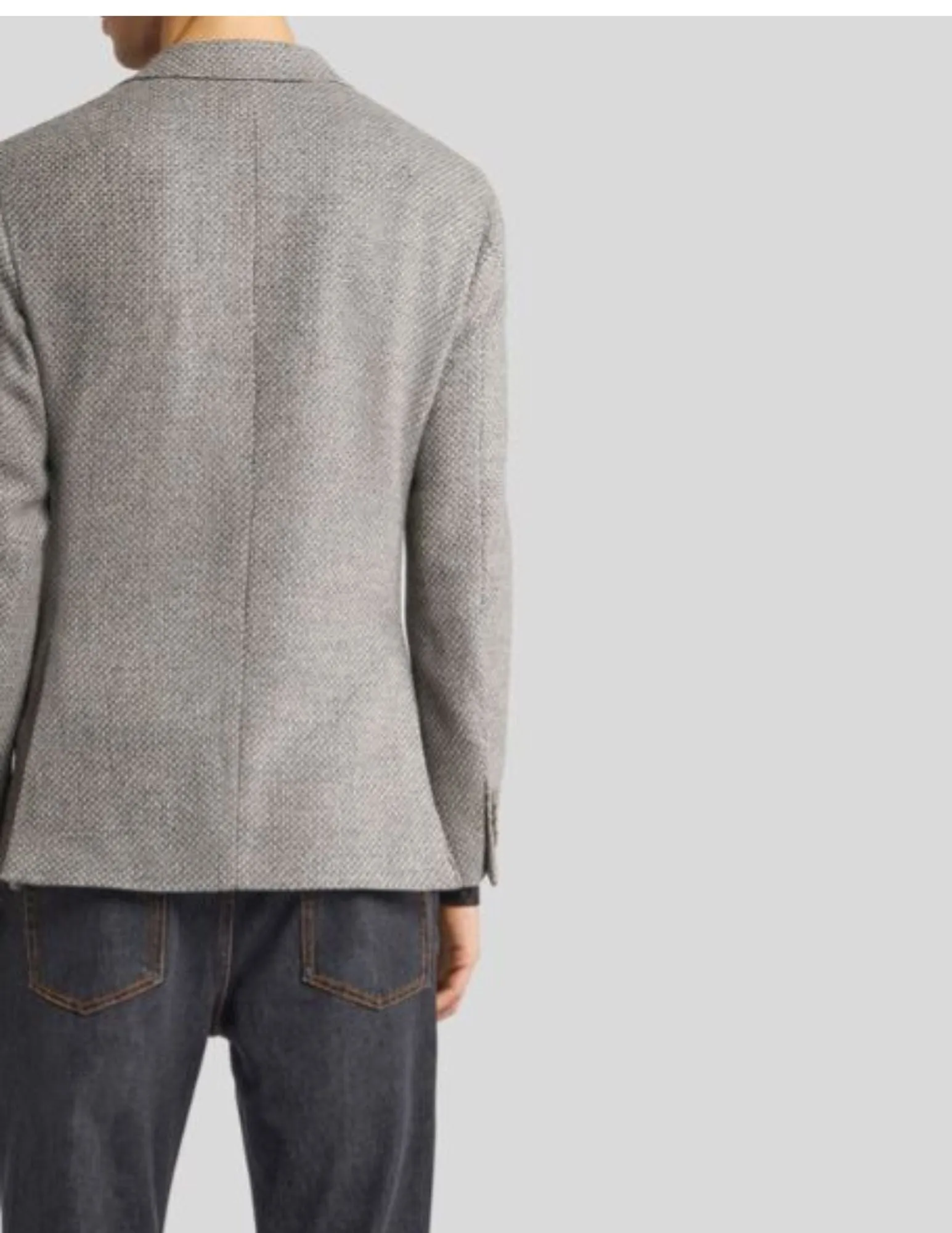 Wool and Cashmere Blazer | Grey Mix