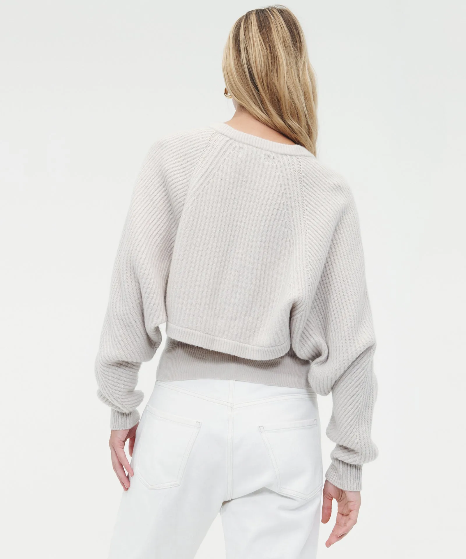 Wool Cashmere Fisherman Layered Sweater