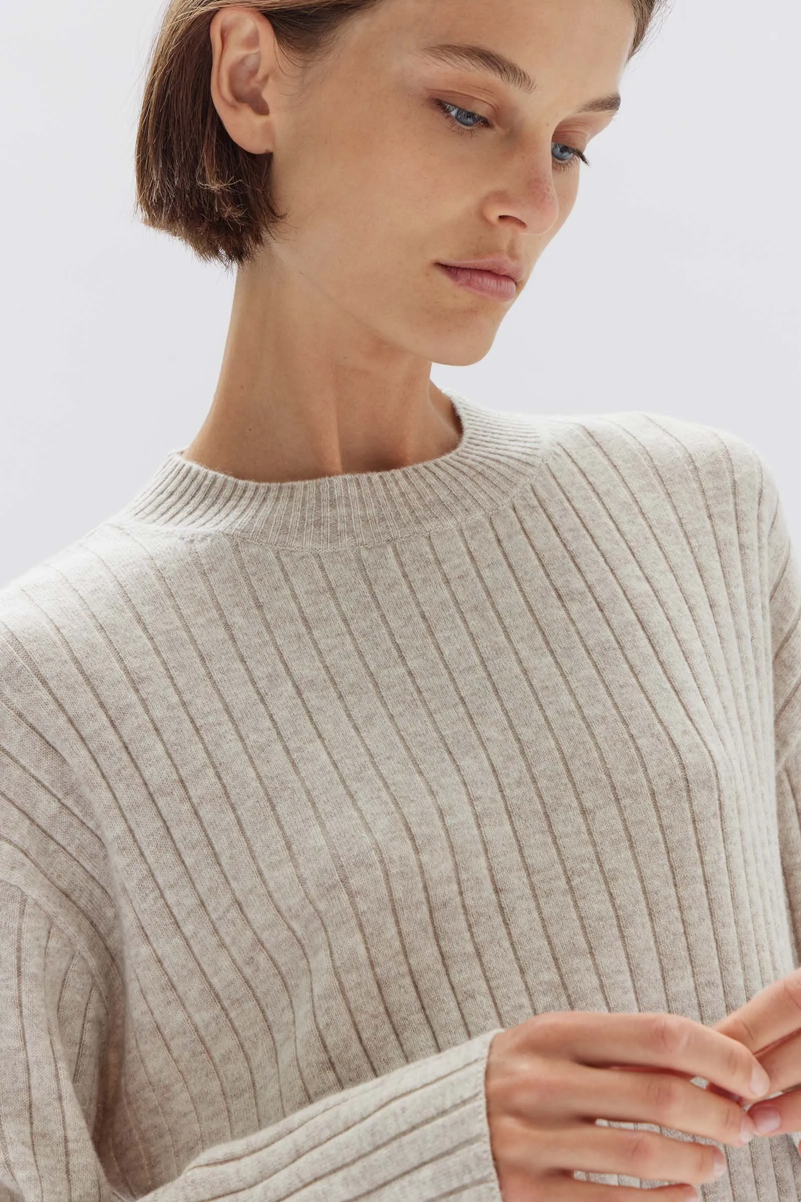 Wool Cashmere Rib Top