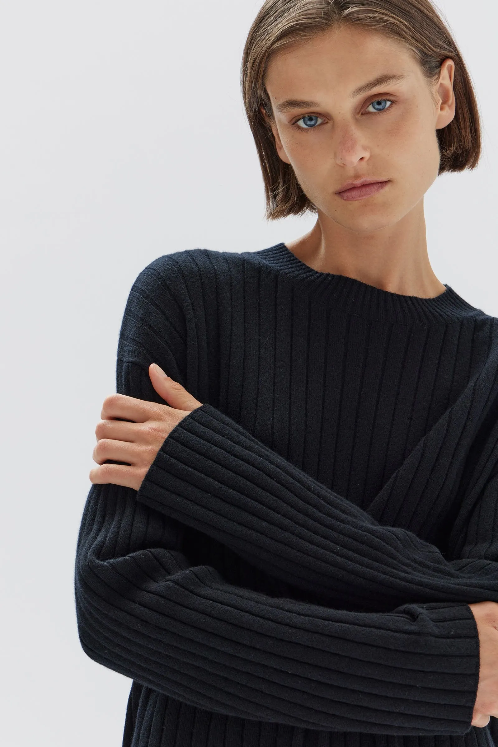 Wool Cashmere Rib Top