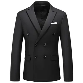 Xituodai 2024 Fashion New Men's Casual Boutique Business Solid Color Double Breasted Suit Jacket Blazers Coat